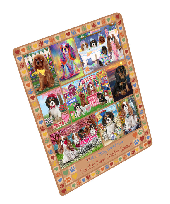 Love is Being Owned Cavalier King Charles Spaniel Dog Beige Small Magnet MAG76395