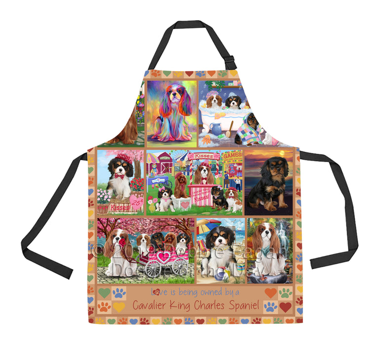Love is Being Owned Cavalier King Charles Spaniel Dog Beige Apron