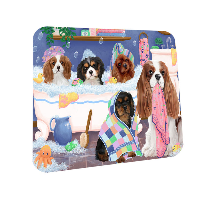 Rub A Dub Dogs In A Tub Cavalier King Charles Spaniels Dog Coasters Set of 4 CST56736