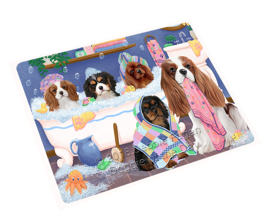 Rub A Dub Dogs In A Tub Cavalier King Charles Spaniels Dog Magnet MAG75471 (Small 5.5" x 4.25")
