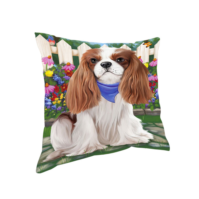 Spring Floral Cavalier King Charles Spaniel Dog Pillow PIL55208