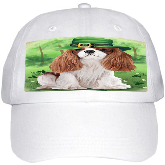 St. Patricks Day Irish Portrait Cavalier King Charles Spaniel Dog Ball Hat Cap HAT50022