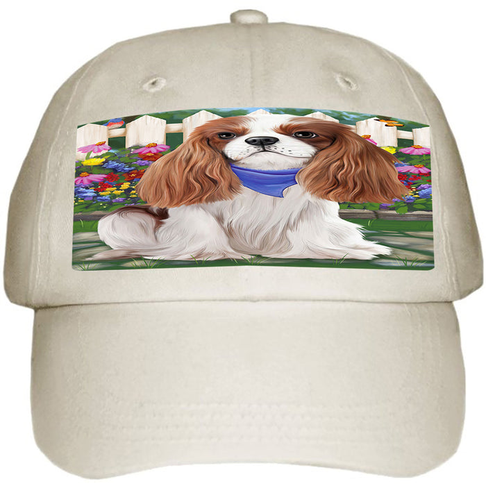 Spring Floral Cavalier King Charles Spaniel Dog Ball Hat Cap HAT53247