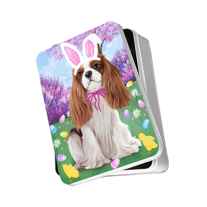 Cavalier King Charles Spaniel Dog Easter Holiday Photo Storage Tin PITN49090