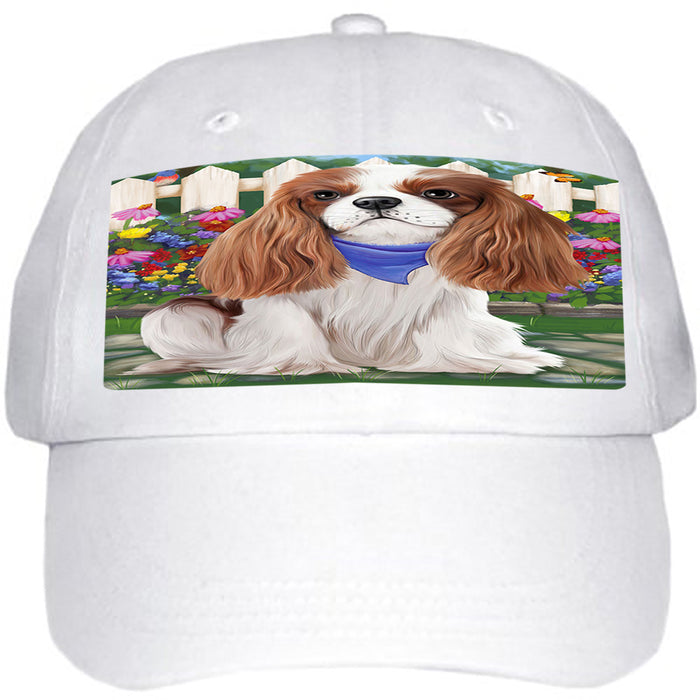 Spring Floral Cavalier King Charles Spaniel Dog Ball Hat Cap HAT53247