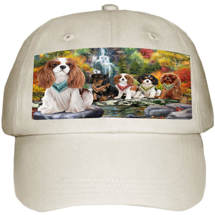 Scenic Waterfall Cavalier King Charles Spaniels Dog Ball Hat Cap HAT52902