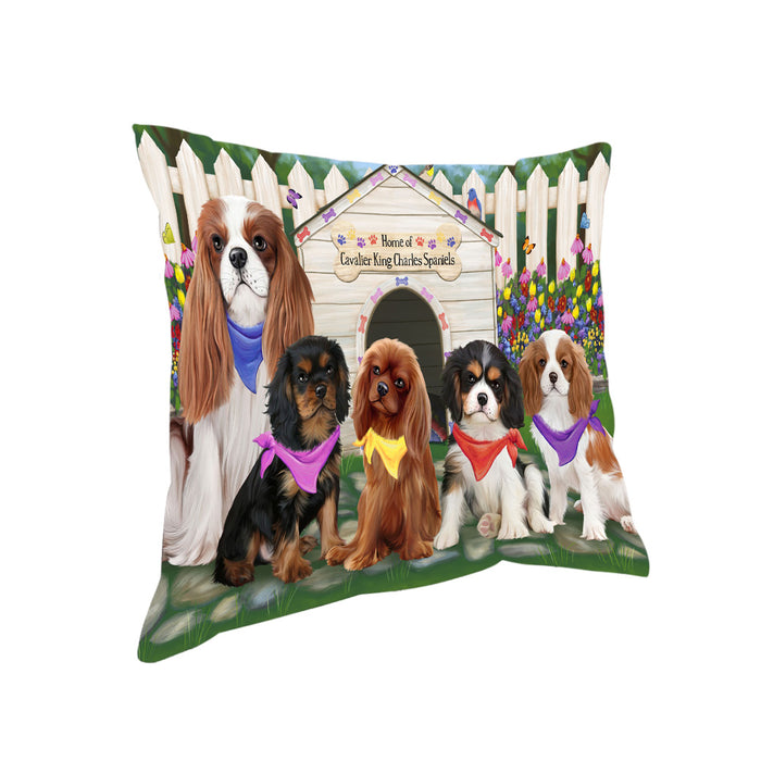 Spring Dog House Cavalier King Charles Spaniels Dog Pillow PIL55212
