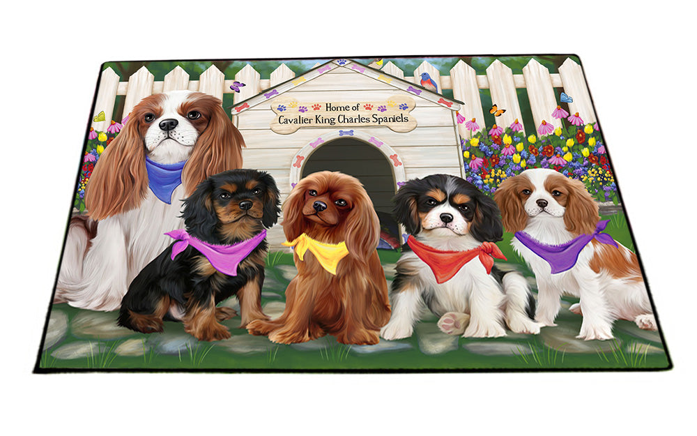 Spring Dog House Cavalier King Charles Spaniels Dog Floormat FLMS50145