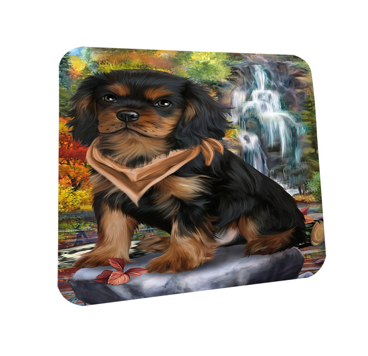 Scenic Waterfall Cavalier King Charles Spaniel Dog Coasters Set of 4 CST49633