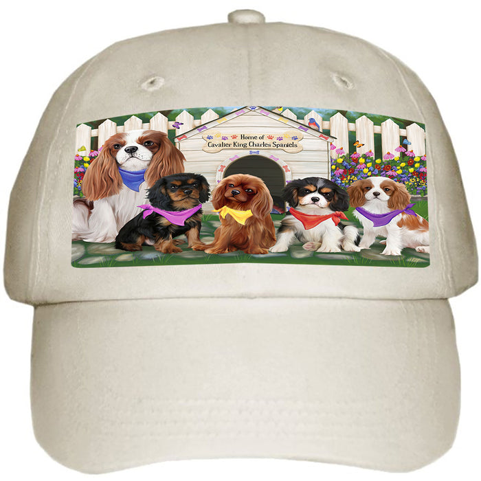 Spring Dog House Cavalier King Charles Spaniels Dog Ball Hat Cap HAT53250