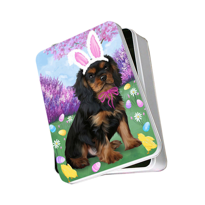 Cavalier King Charles Spaniel Dog Easter Holiday Photo Storage Tin PITN49092