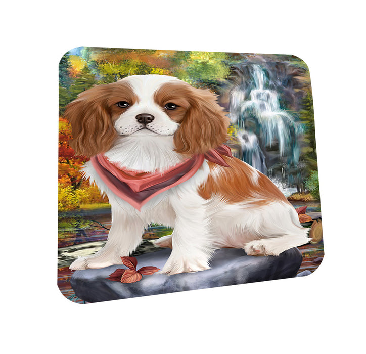 Scenic Waterfall Cavalier King Charles Spaniel Dog Coasters Set of 4 CST49634