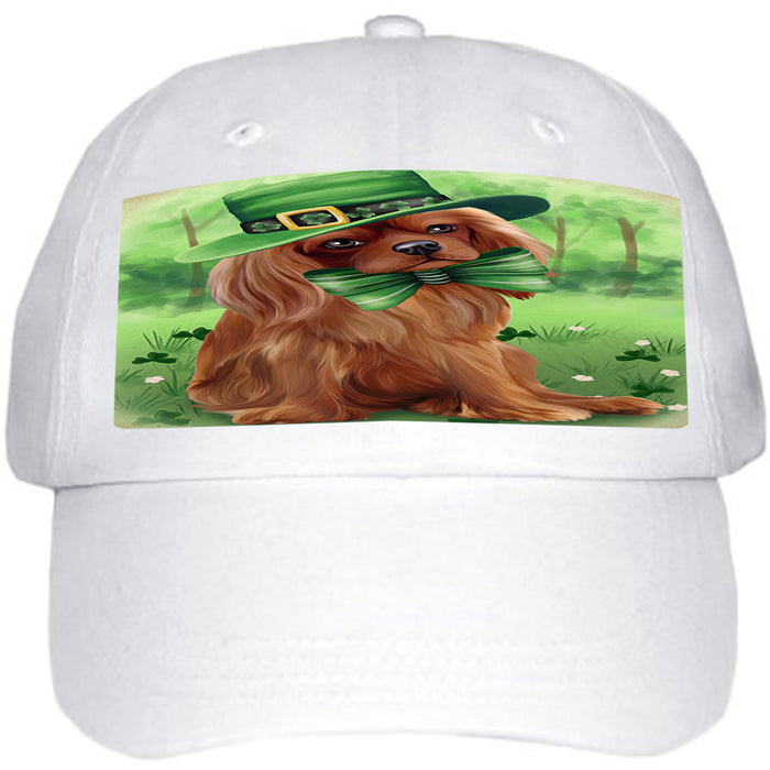 St. Patricks Day Irish Portrait Cavalier King Charles Spaniel Dog Ball Hat Cap HAT50028