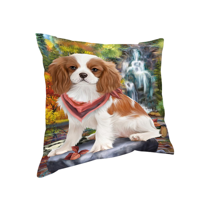 Scenic Waterfall Cavalier King Charles Spaniel Dog Pillow PIL54756