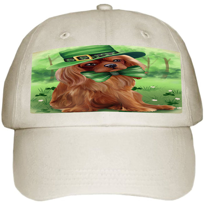 St. Patricks Day Irish Portrait Cavalier King Charles Spaniel Dog Ball Hat Cap HAT50028