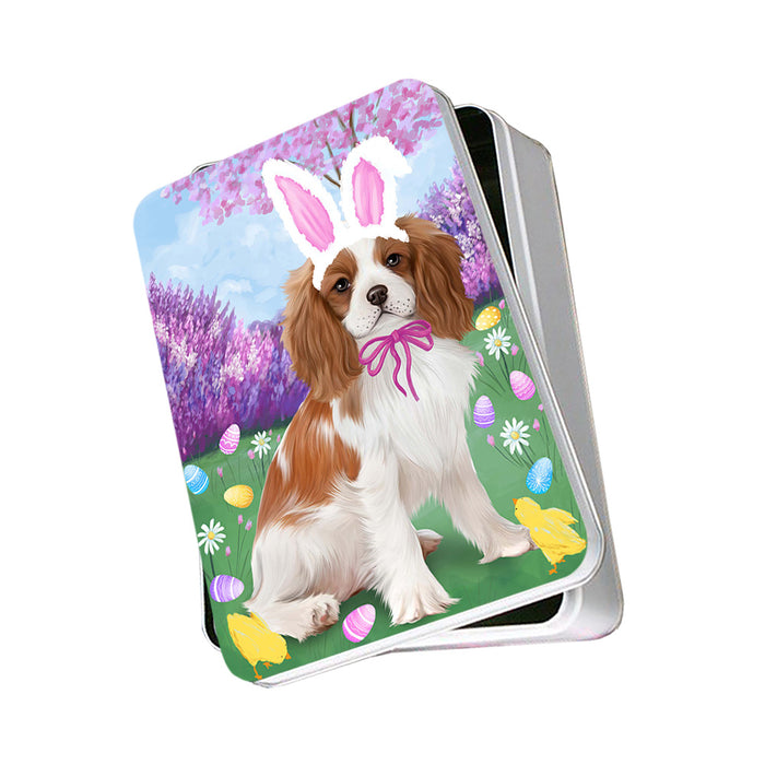 Cavalier King Charles Spaniel Dog Easter Holiday Photo Storage Tin PITN49093