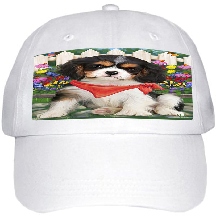 Spring Floral Cavalier King Charles Spaniel Dog Ball Hat Cap HAT53256