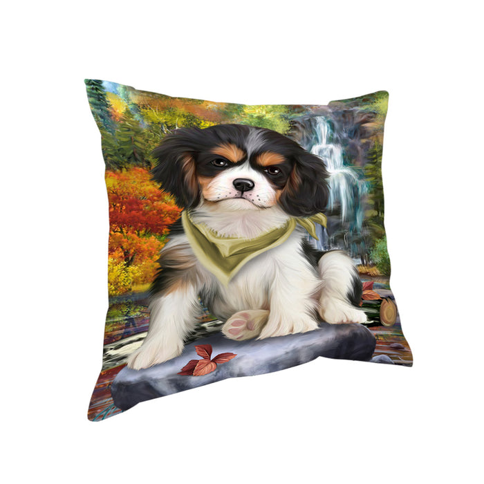 Scenic Waterfall Cavalier King Charles Spaniel Dog Pillow PIL54760