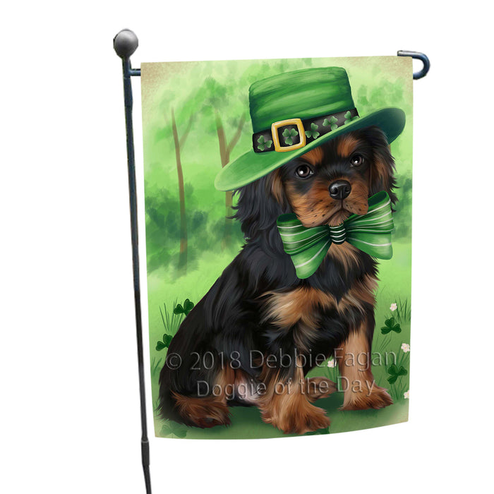 St. Patricks Day Irish Portrait Cavalier King Charles Spaniel Dog Garden Flag GFLG48676