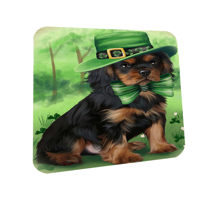 St. Patricks Day Irish Portrait Cavalier King Charles Spaniel Dog Coasters Set of 4 CST48726