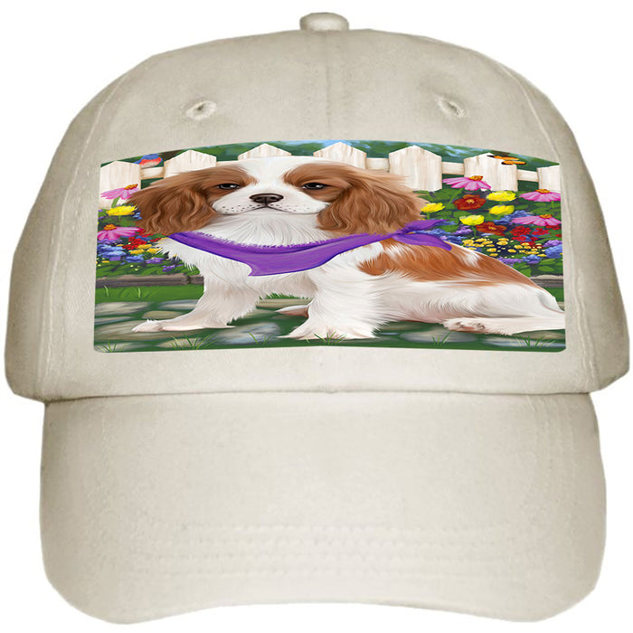 Spring Floral Cavalier King Charles Spaniel Dog Ball Hat Cap HAT53259