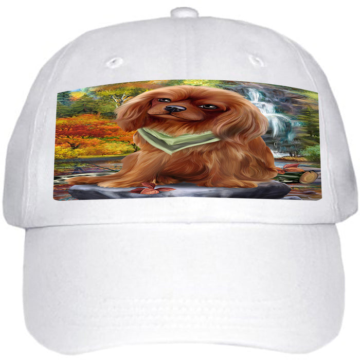 Scenic Waterfall Cavalier King Charles Spaniel Dog Ball Hat Cap HAT52914
