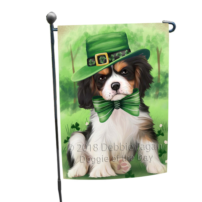 St. Patricks Day Irish Portrait Cavalier King Charles Spaniel Dog Garden Flag GFLG48677