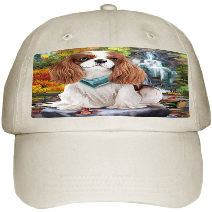 Scenic Waterfall Cavalier King Charles Spaniel Dog Ball Hat Cap HAT52917