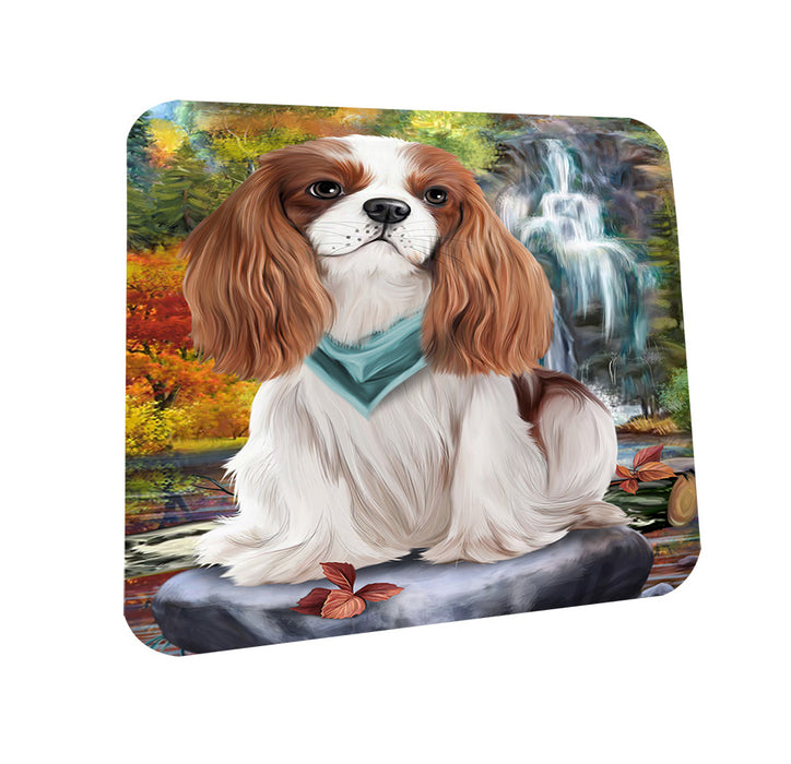 Scenic Waterfall Cavalier King Charles Spaniel Dog Coasters Set of 4 CST49637