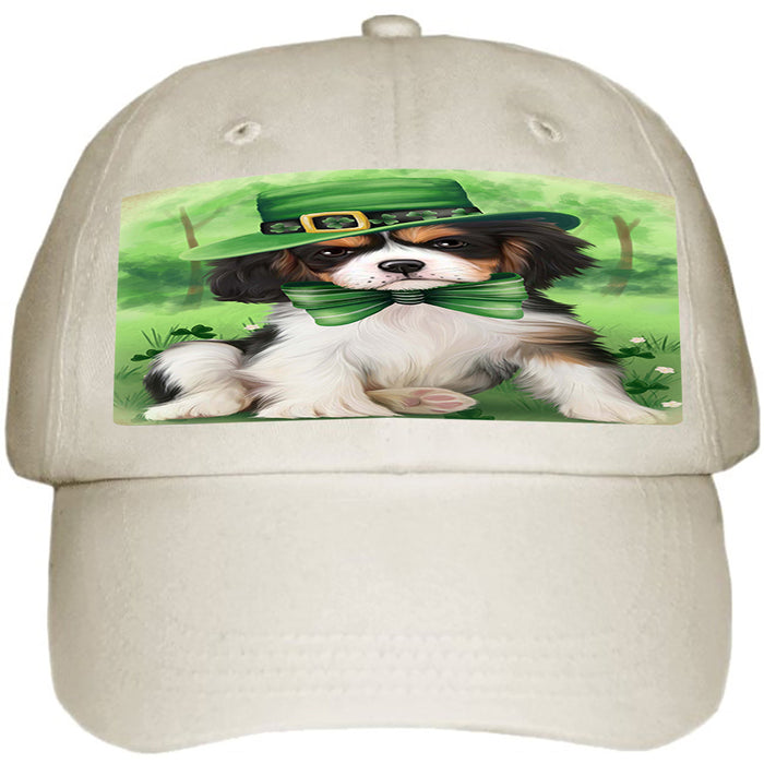 St. Patricks Day Irish Portrait Cavalier King Charles Spaniel Dog Ball Hat Cap HAT50037