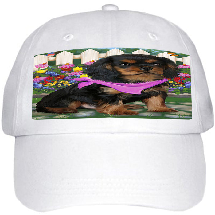 Spring Floral Cavalier King Charles Spaniel Dog Ball Hat Cap HAT53262