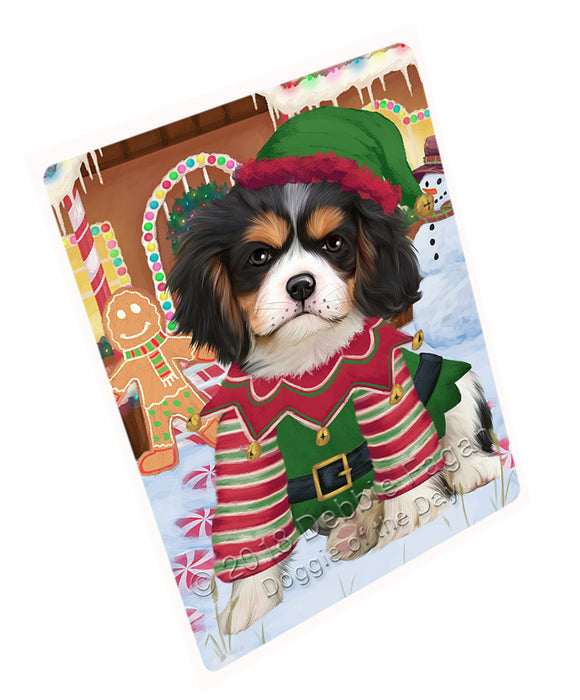 Christmas Gingerbread House Candyfest Cavalier King Charles Spaniel Dog Magnet MAG74021 (Small 5.5" x 4.25")