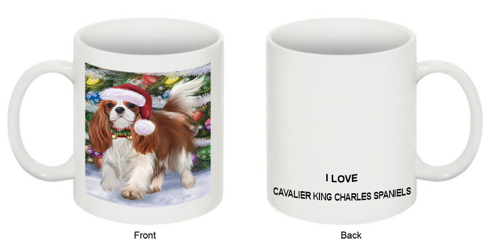 Trotting in the Snow Cavalier King Charles Spaniel Dog Coffee Mug MUG50826