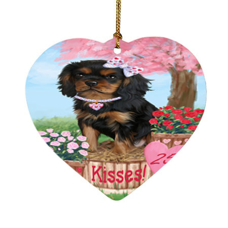 Rosie 25 Cent Kisses Cavalier King Charles Spaniel Dog Heart Christmas Ornament HPOR56787