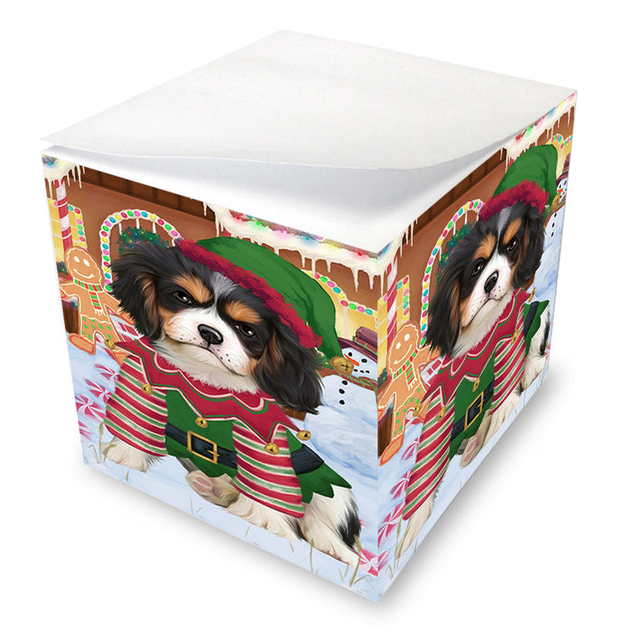 Christmas Gingerbread House Candyfest Cavalier King Charles Spaniel Dog Note Cube NOC54366