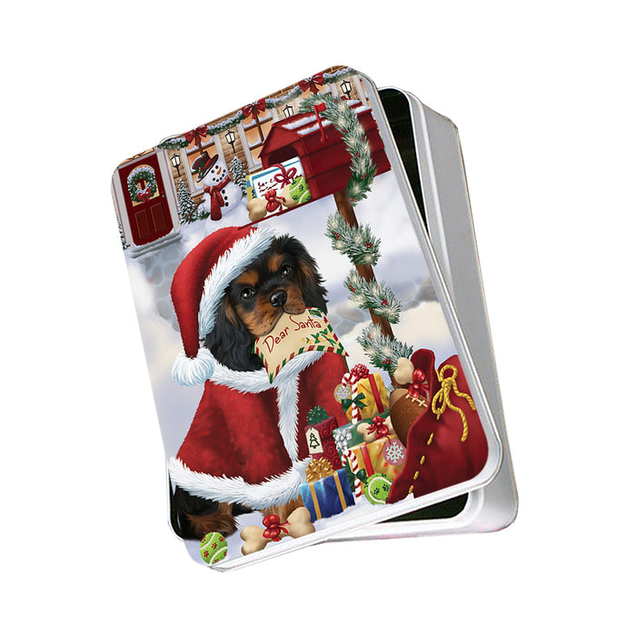Cavalier King Charles Spaniel Dog Dear Santa Letter Christmas Holiday Mailbox Photo Storage Tin PITN53827