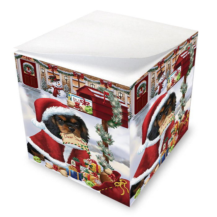 Cavalier King Charles Spaniel Dog Dear Santa Letter Christmas Holiday Mailbox Note Cube NOC55530