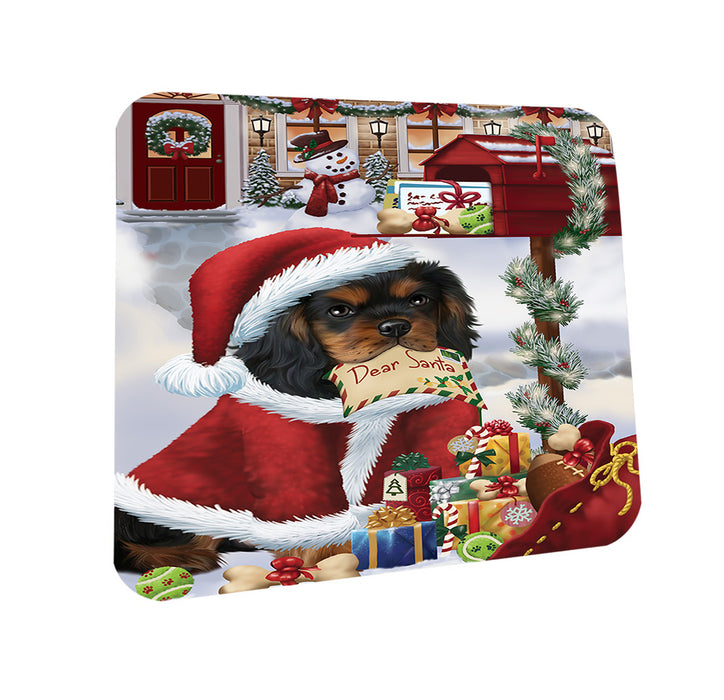 Cavalier King Charles Spaniel Dog Dear Santa Letter Christmas Holiday Mailbox Coasters Set of 4 CST53842