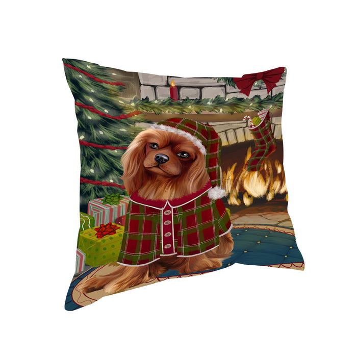 The Stocking was Hung Cavalier King Charles Spaniel Dog Pillow PIL69984