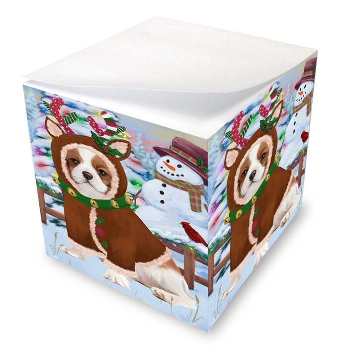 Christmas Gingerbread House Candyfest Cavalier King Charles Spaniel Dog Note Cube NOC54367