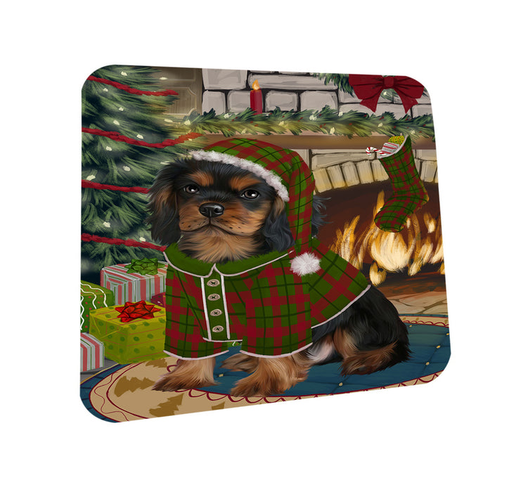 The Stocking was Hung Cavalier King Charles Spaniel Dog Coasters Set of 4 CST55223
