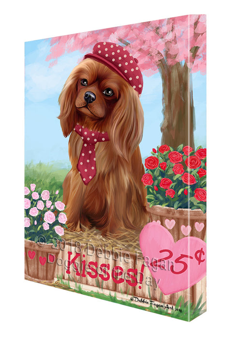 Rosie 25 Cent Kisses Cavalier King Charles Spaniel Dog Canvas Print Wall Art Décor CVS130112