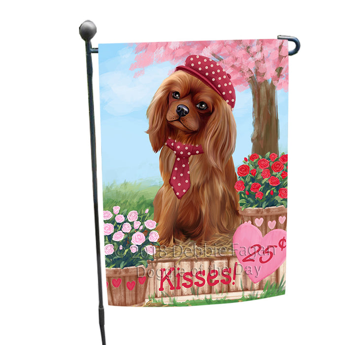Rosie 25 Cent Kisses Cavalier King Charles Spaniel Dog Garden Flag GFLG56980