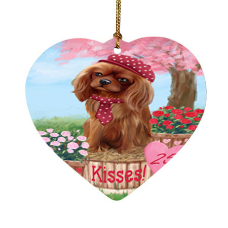 Rosie 25 Cent Kisses Cavalier King Charles Spaniel Dog Heart Christmas Ornament HPOR56788