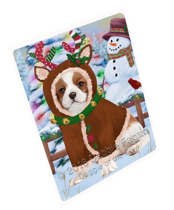 Christmas Gingerbread House Candyfest Cavalier King Charles Spaniel Dog Magnet MAG74024 (Small 5.5" x 4.25")