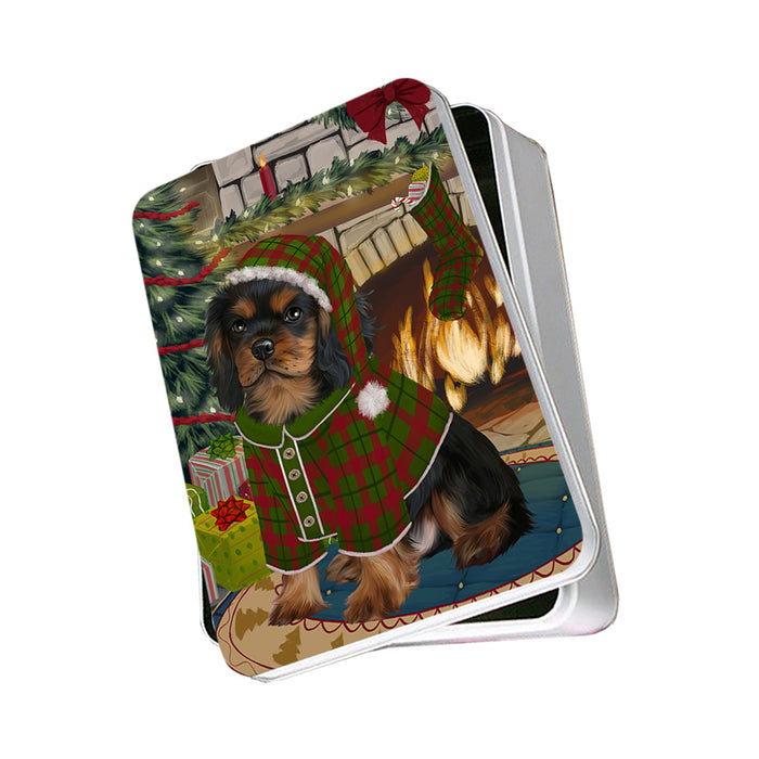 The Stocking was Hung Cavalier King Charles Spaniel Dog Photo Storage Tin PITN55208