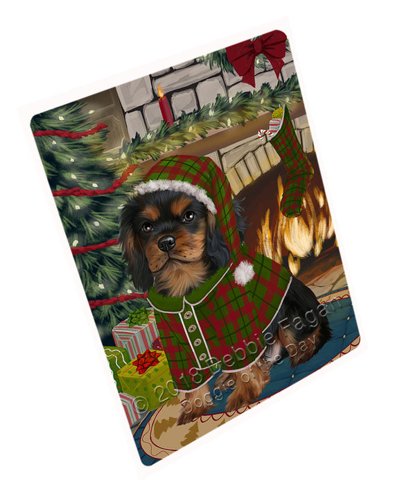 The Stocking was Hung Cavalier King Charles Spaniel Dog Large Refrigerator / Dishwasher Magnet RMAG93858