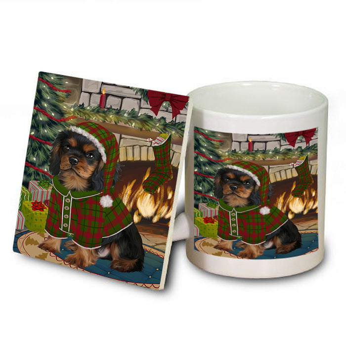 The Stocking was Hung Cavalier King Charles Spaniel Dog Mug and Coaster Set MUC55257