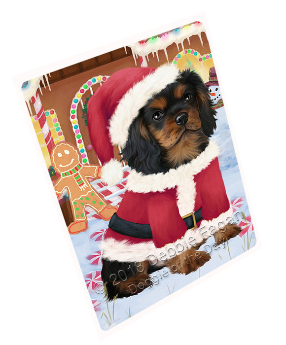 Christmas Gingerbread House Candyfest Cavalier King Charles Spaniel Dog Magnet MAG74027 (Small 5.5" x 4.25")