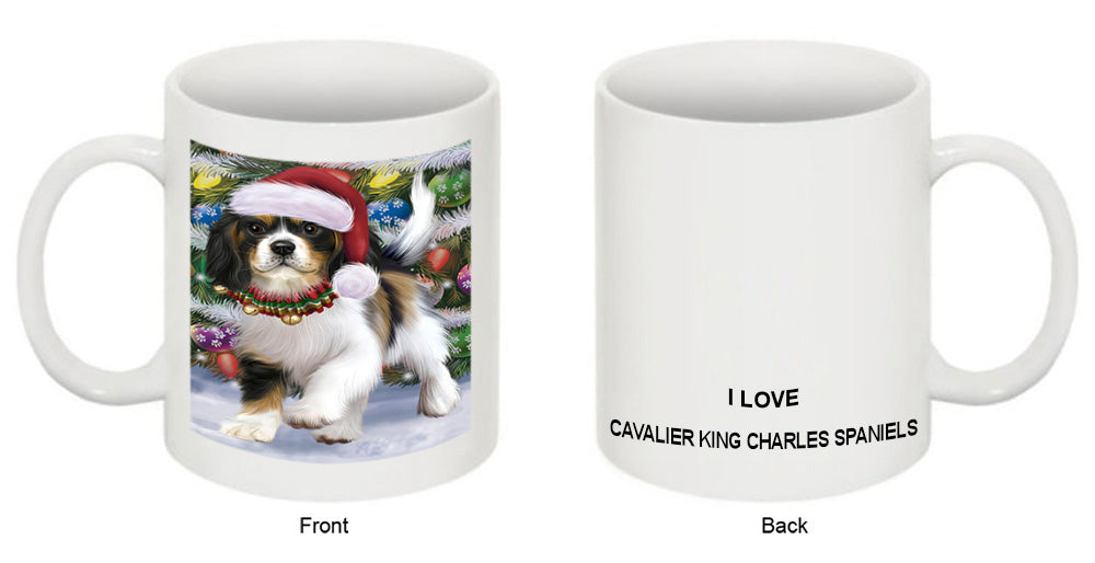 Trotting in the Snow Cavalier King Charles Spaniel Dog Coffee Mug MUG50828
